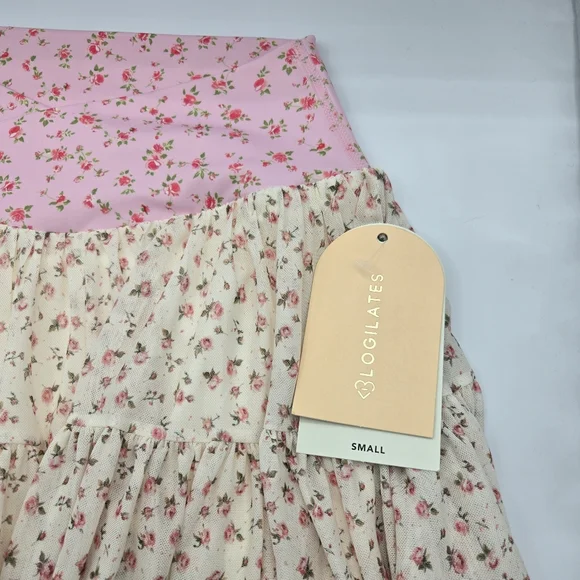 NWT Blogilates Ballerina Skort Pink Floral - Picture 10 of 13